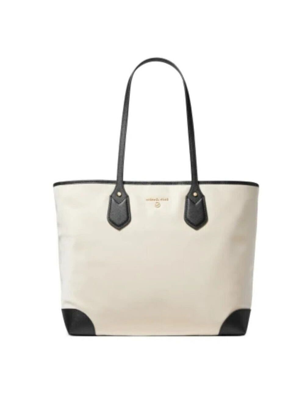 Michael Kors Large Eva Tote Bag Nylon Light Sand Black - Picture 6 of 6